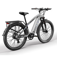 cysum Speedy Electric Bike, Adult Men's Electric Mountain Bike, 48v 672Wh Lithium Battery, 100km Range, 75Nm Torque, 25km/h Hyd