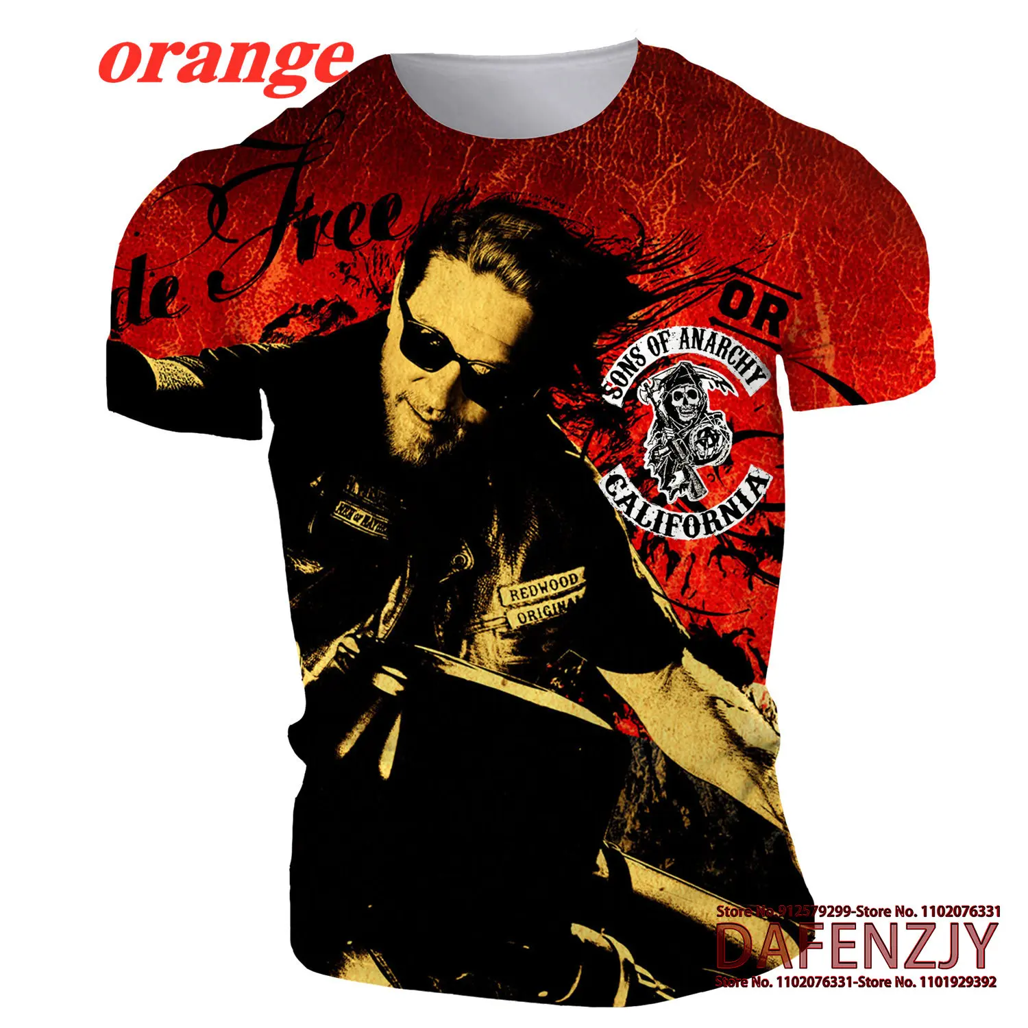 New Hot Men's Street Graphic Print Summer Personality Fashion T-Shirt