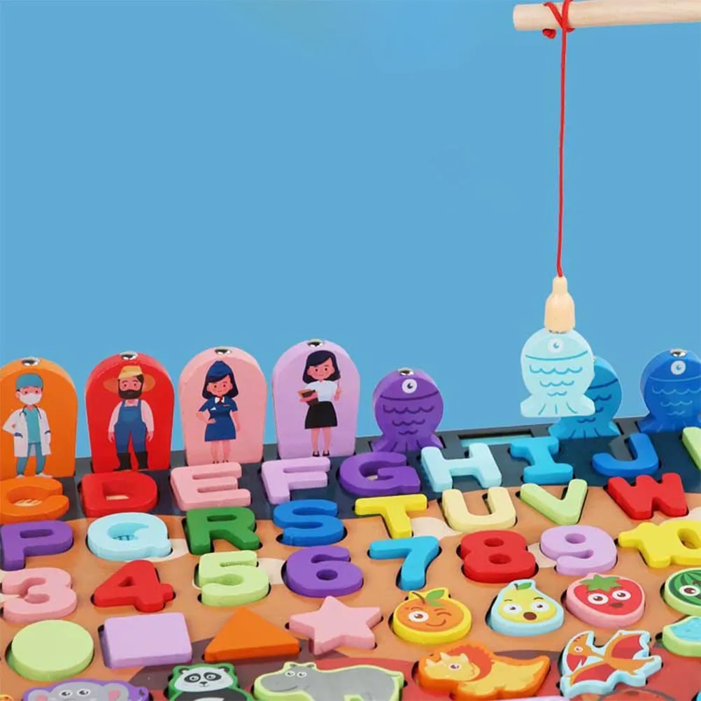 

1 комплект деревянных головоломок для раннего обучения, развивающая игрушка, креативные красочные строительные блоки, забавная головоломка для развития мозга детей