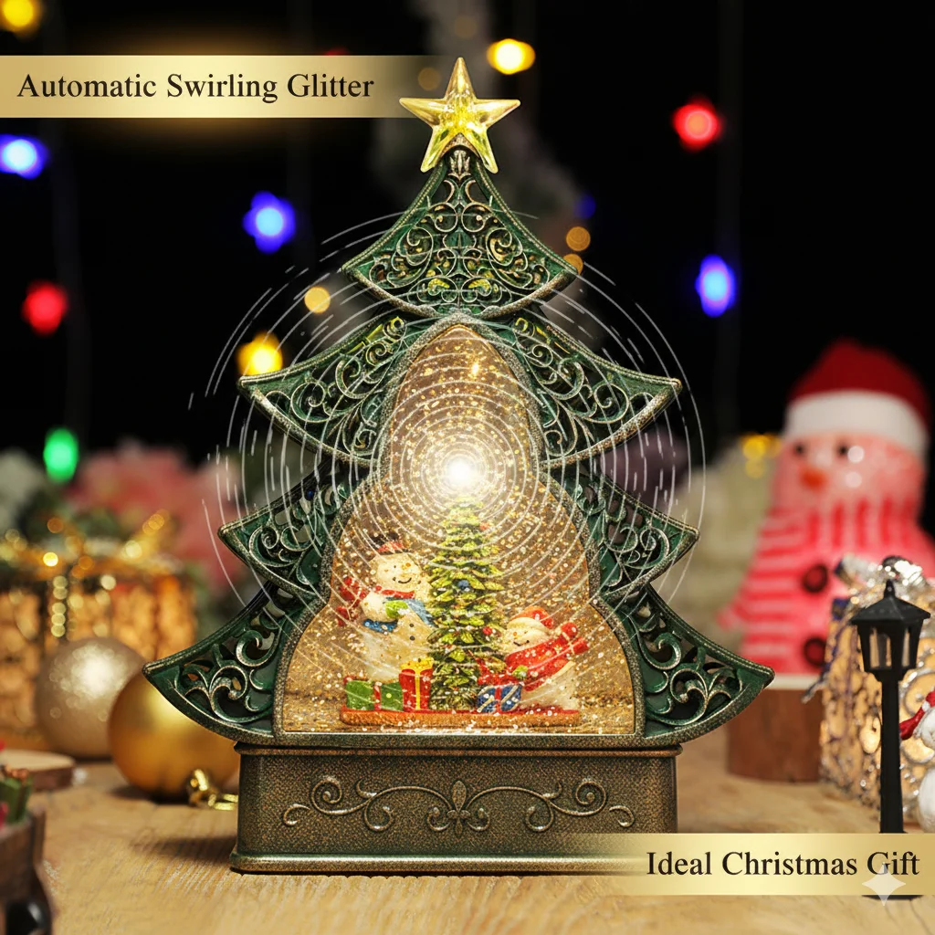 

Christmas Tree Tabletop LED Candle Light Ornament Creative Luminous Decoration Night Light for Home Party Holiday Kids Gift