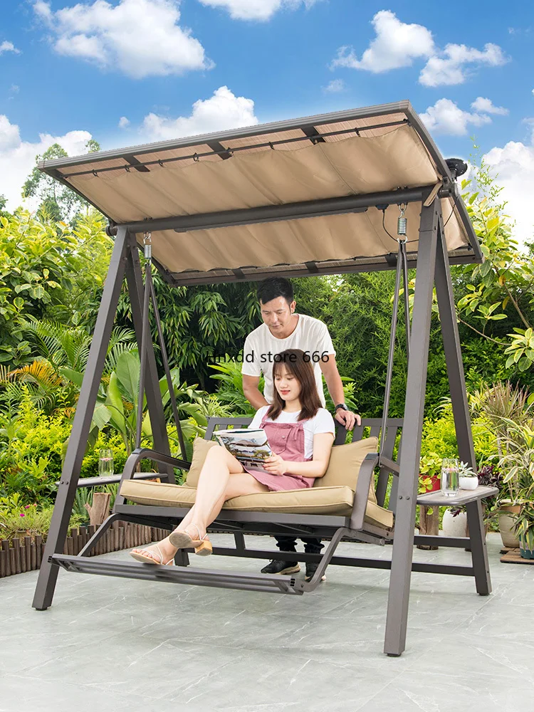 Solar Hanging Chair Balcony Outdoor Rocking Chair Leisure Hanging Basket Adult Courtyard