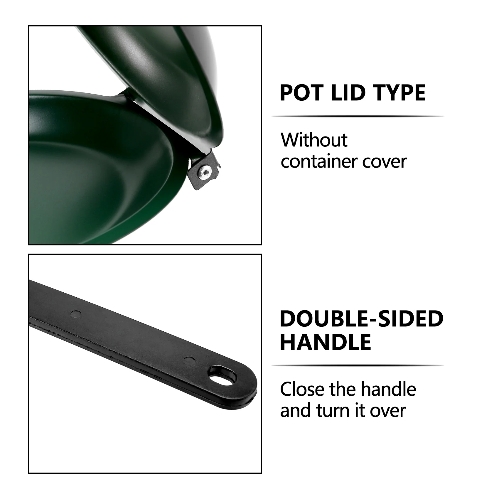 

AEA9-Frying Pan,Double Side Frying Pan Non-Stick Flip Folding Frying Pan BBQ Stable And Durable Cooking Tool For Home Kitchen