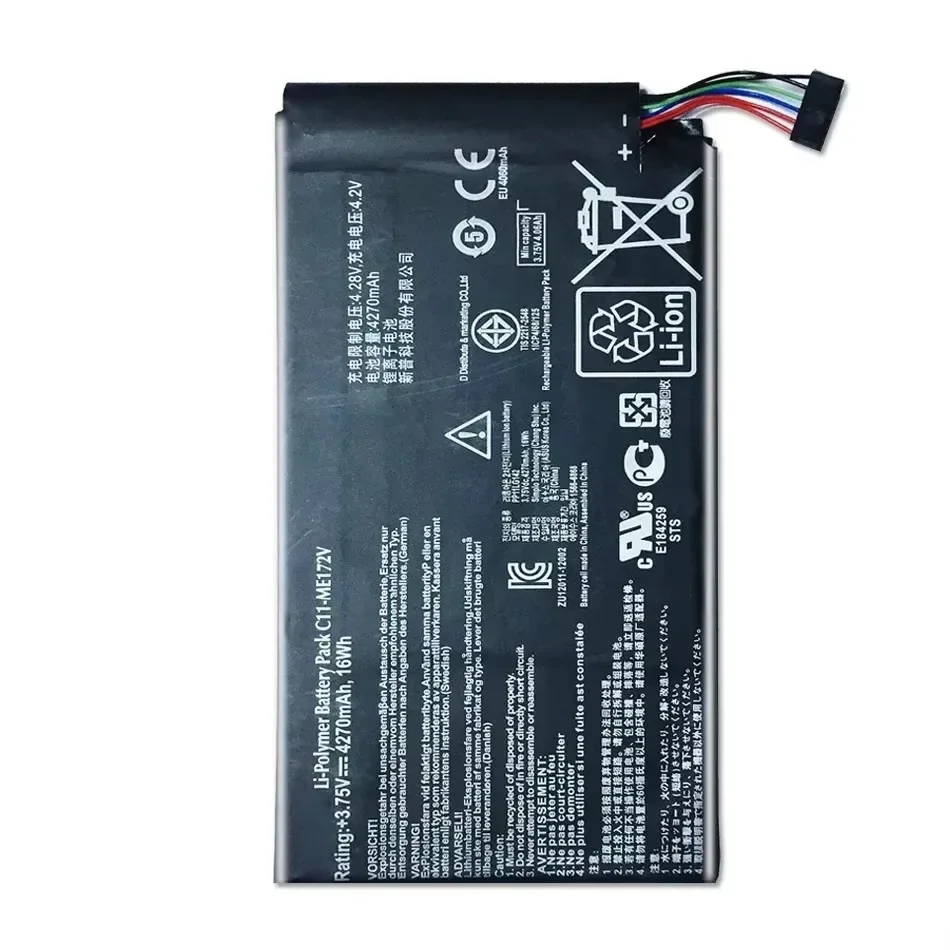 Bateria do tabletu 4270 mAh do tabletu Asus MeMo Pad ME172V ME172 K004 / ME371MG ME371, duża pojemność do długotrwałego użytkowania