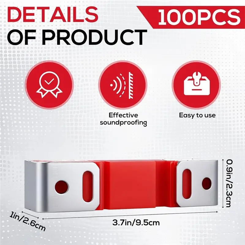 2025 Trend Reduces Noisy Neighbors 10Pcs Sound Isolation Clips Soundproofing Mounting Clips Soundproofing Channel