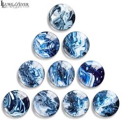 10mm 12mm 20mm 25mm 30mm 40mm 813 Stripe Mix Round Glass Cabochon Jewelry Finding 18mm Snap Button Charm Bracelet