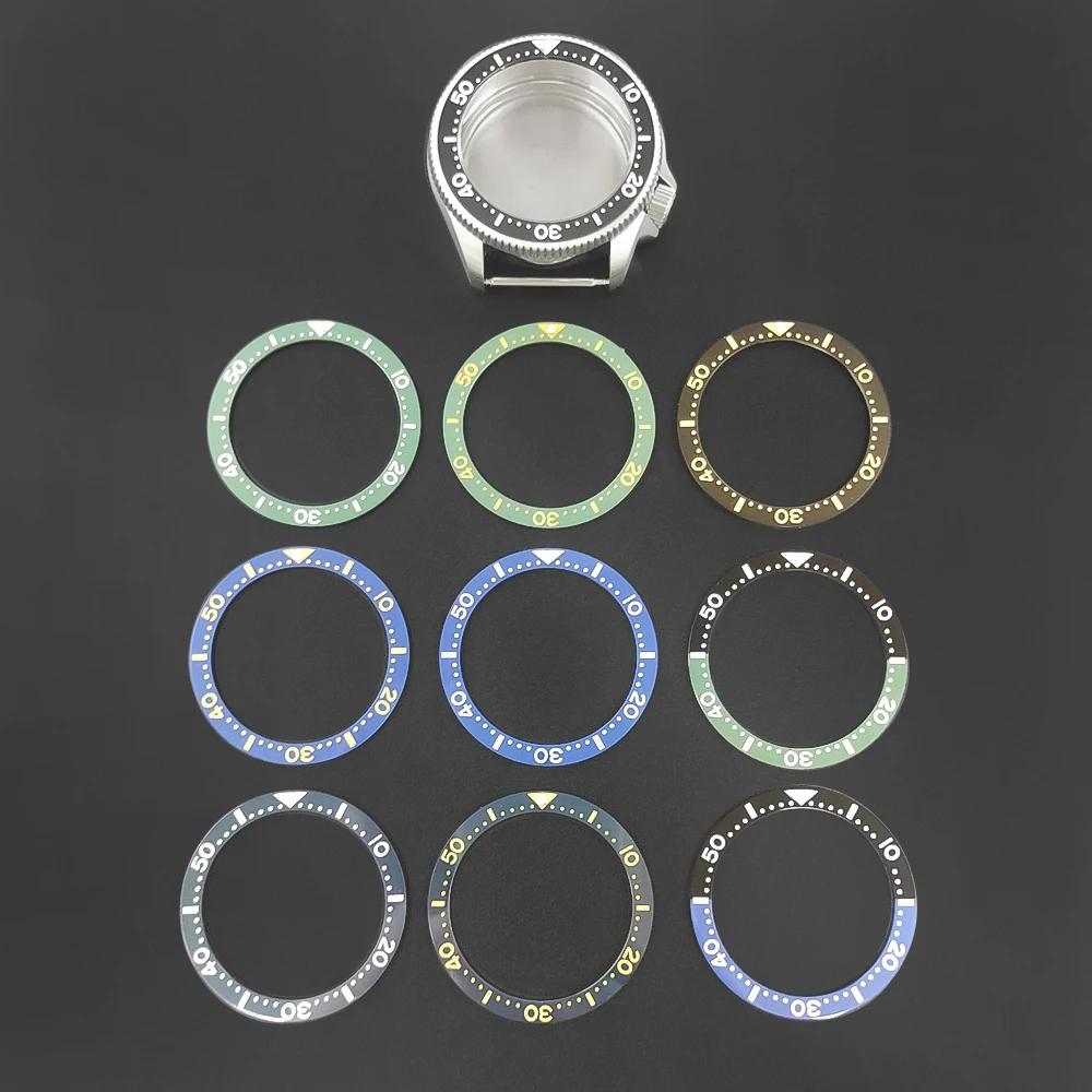 

37mm NH35 watch case, ceramic bezel, sapphire crystal, compatible with NH35/NH36 movement.