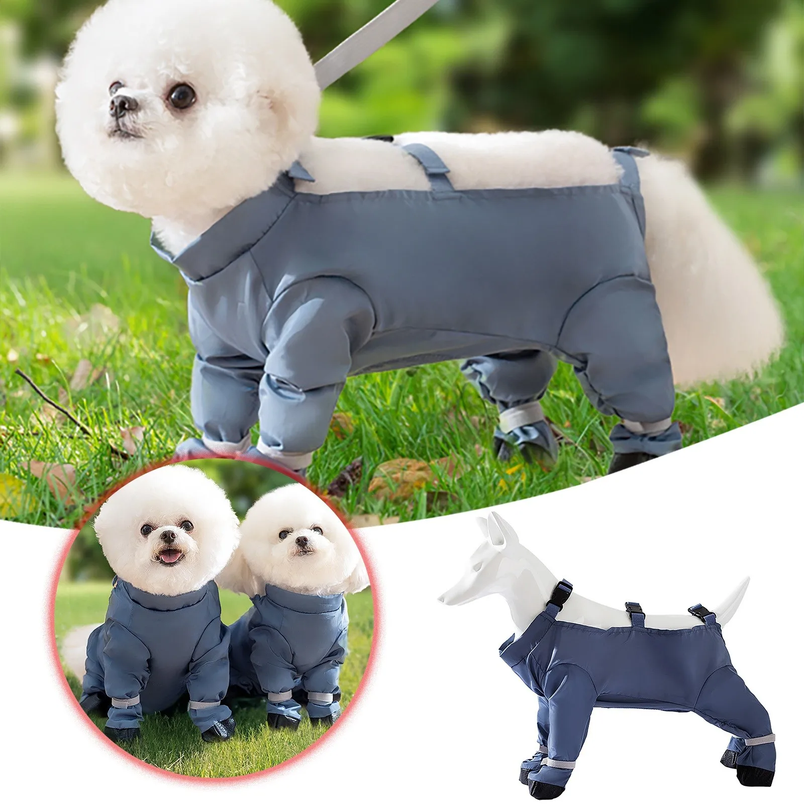 Pet Dog Shoe Gaiters Adjustable Suspender Boots And Booties Versatile Wrap Around Pants And Dirt Proof Pet Pants For Going Out