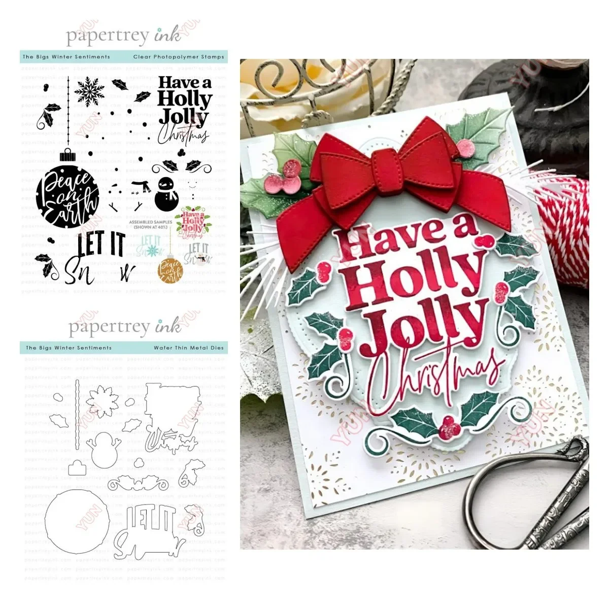 

The Bigs Winter Sentiments Stamps Christmas Ornaments Metal Cutting Dies and Stamp Stationery Scrapbooking Diary Album Lable DIY