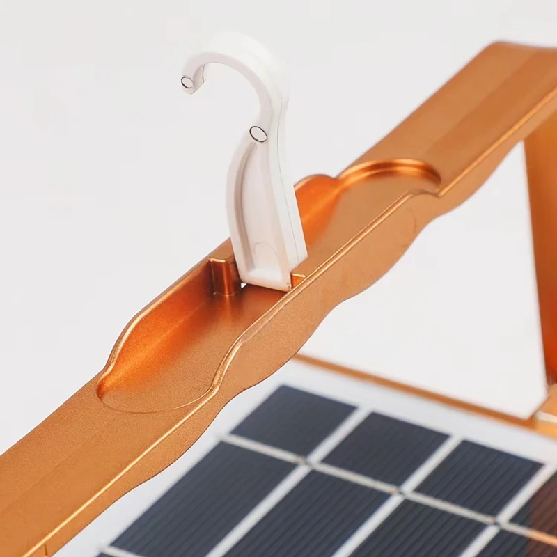 Luz Solar de advertencia de emergencia para exteriores, luz de inundación de carga de teléfono móvil con gancho portátil, foco recargable por USB, lámpara de inundación