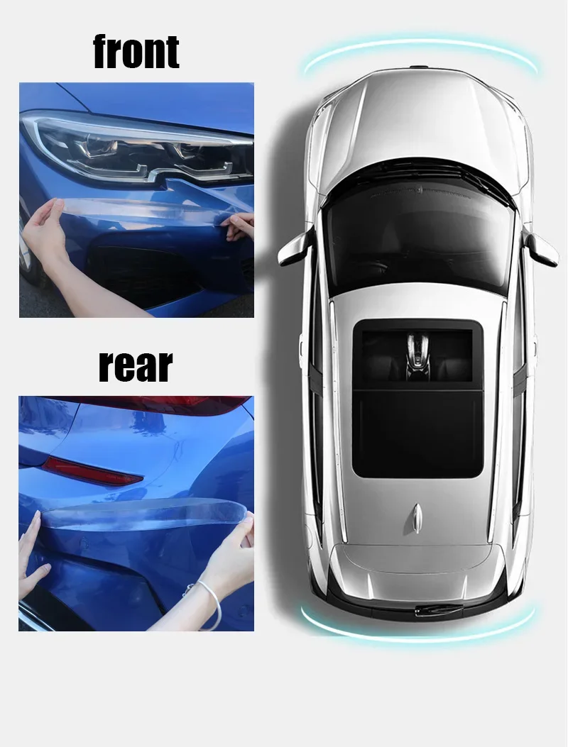 Universeller Auto-Stoßstangen-Aufkleber, Eckenschutz, Kratzschutz für Autotüren, Gummi-Kratzschutzstreifen – Detail 2