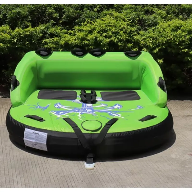 FDS 2 Person Towable  Water Raft Tube for Boating, Large Towable Tube Inflatable for Adults Water Sports, Floating Raft Boat