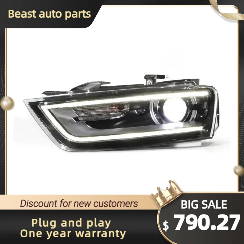 

Plug and Play Audi Q3 2012-2015 LED Headlight Assembly with DRL Daytime Running Lights & Turn Signal Lamps