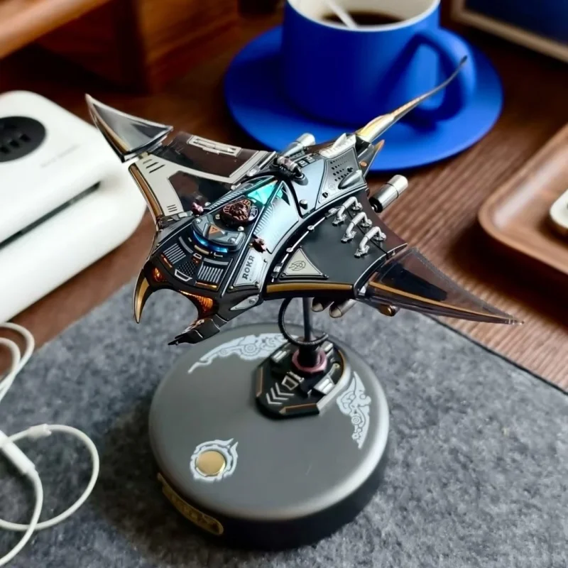Rokr Hammerhead Shark 3d Puzzle Mechanical Species Cyberpunk Diy Handmade Assembly Toy Mecha Model Birthday Gift For Boys view 2