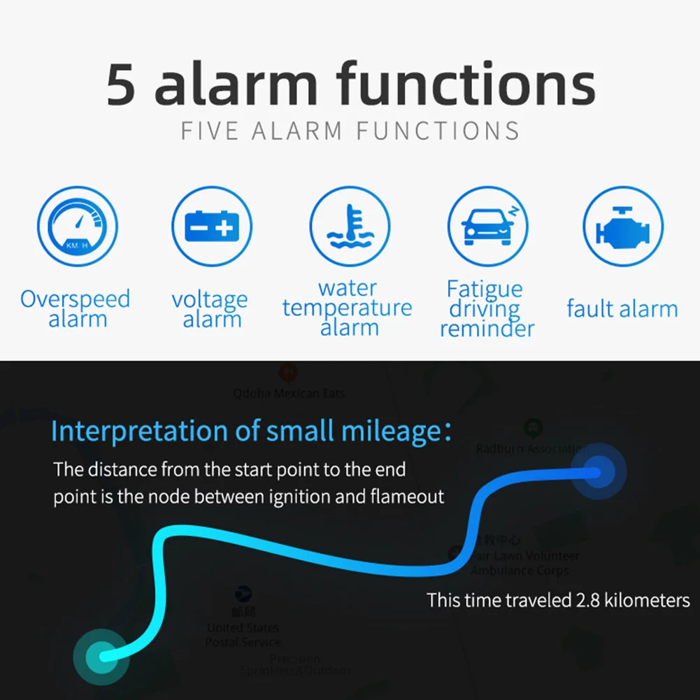 Electronics HUD Projector Car OBD2 Head-up Display Digital Speedometer Temperature Display Windshield Screen Projector