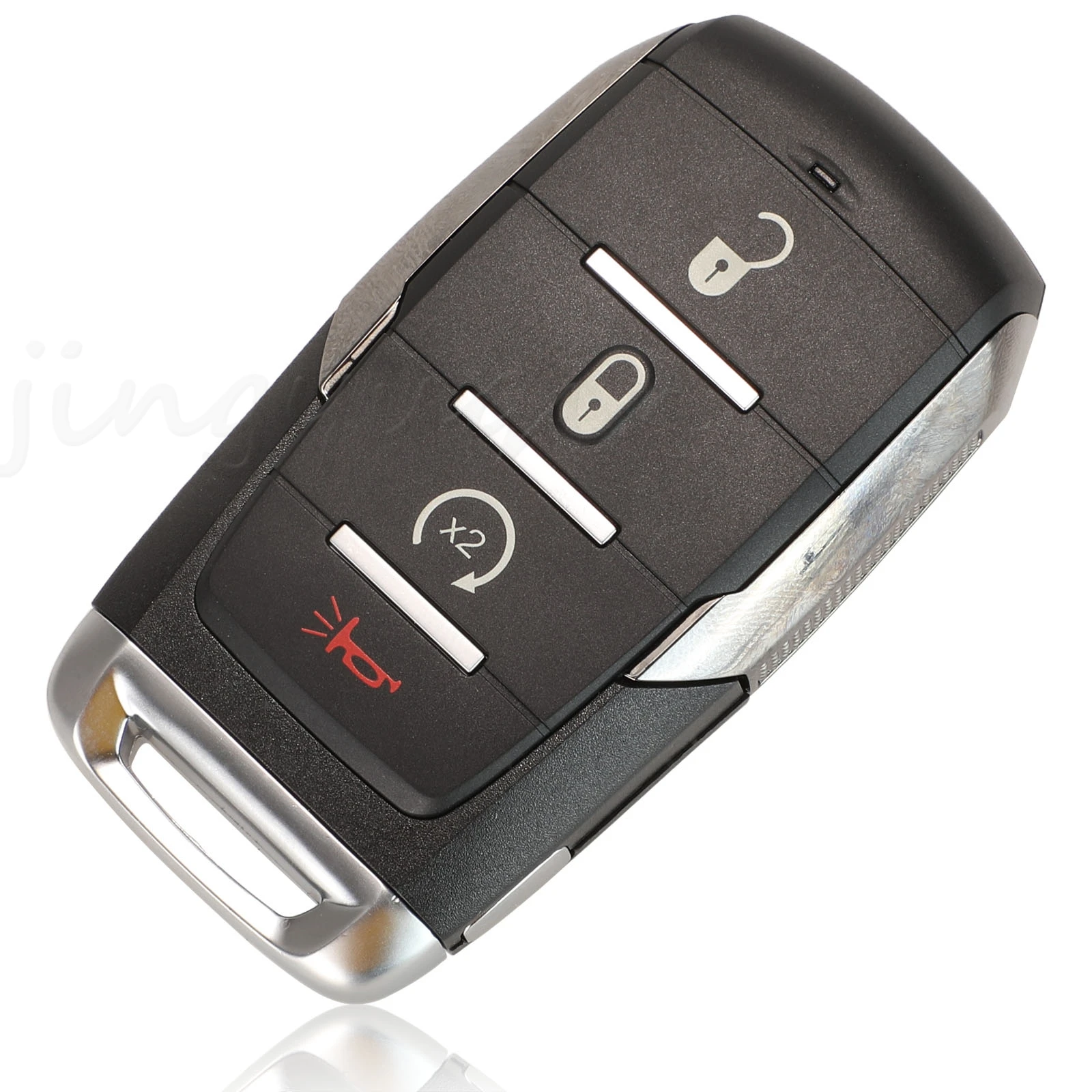 Jingyuqin 4/6 Buttons Smart Remote Car Key Shell Case For Chrysler For Ram 1500 New Off-Road 2019 2018 2010 Fob
