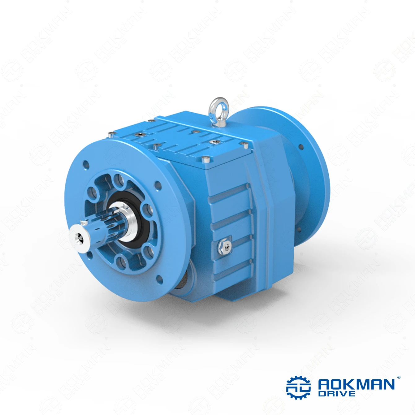 Flange Mounted 8000N.m R Series speed reducer High Torque Gear Box Motor for Concrete Mixer