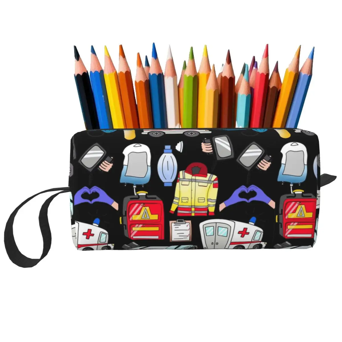 

Paramedic Pencil Case for Boys Girls School Pen Box Pencil Bag Stationery Supplies Travel Women Cosmetic Bag Organizer Pouch