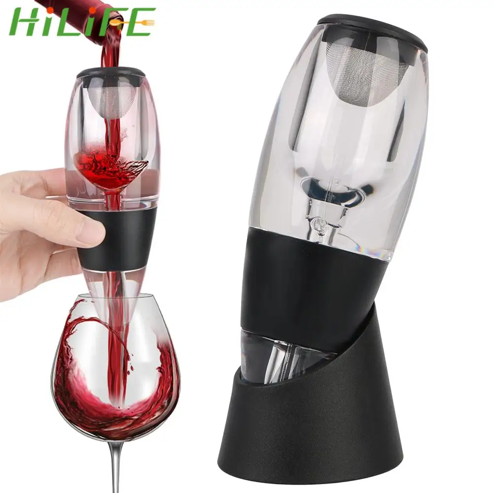 For Bar Party Kitchen Red Wine Whisky Aerator Dispenser Wine Decanter Pourer With Filter and Base Professional Quick Sobering