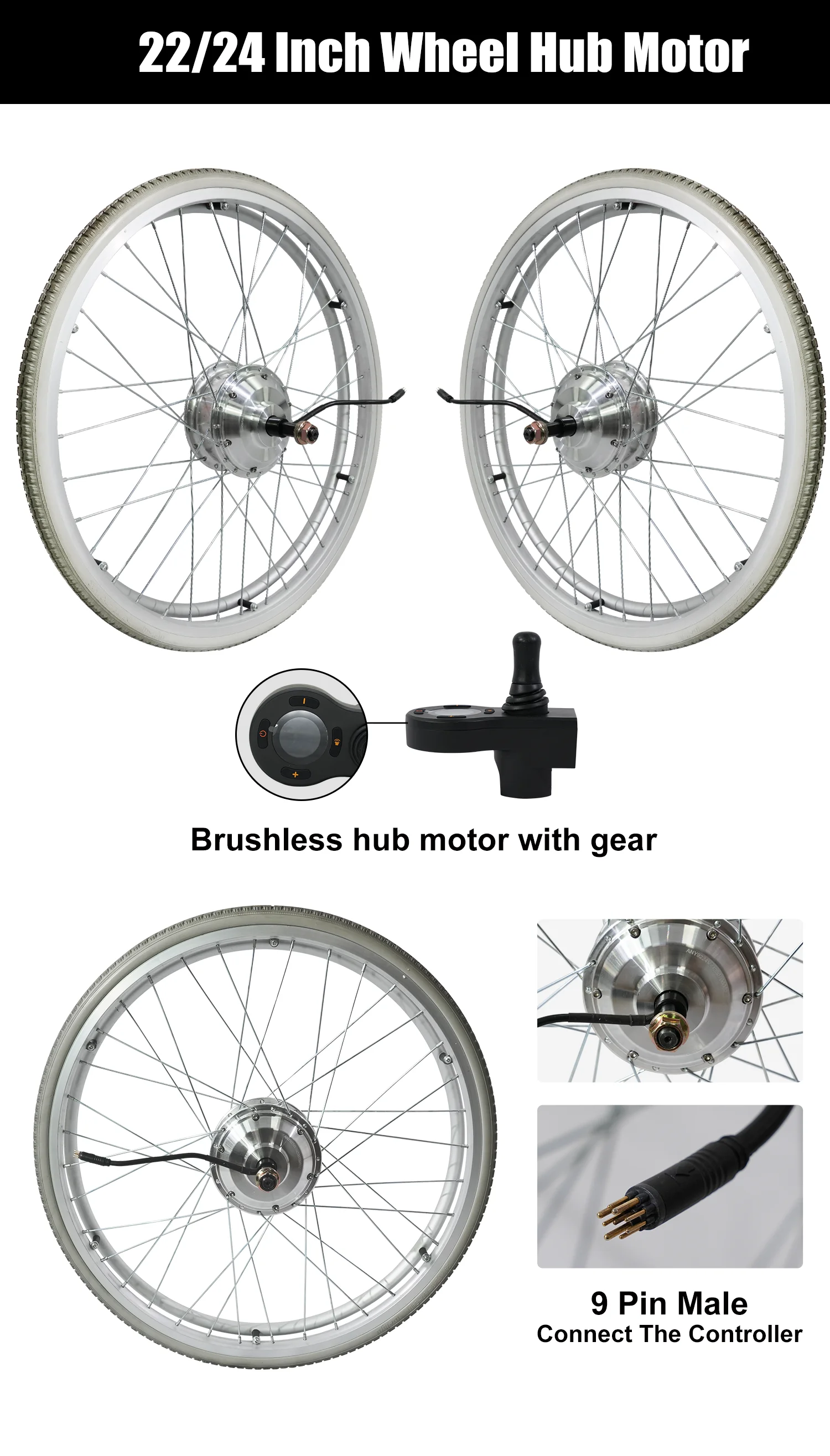 Coofull GreenPedel Factory Price Electric Rollator Wheelchair Power Assist Attachments 24v 250w Wheelchair Kits view 5