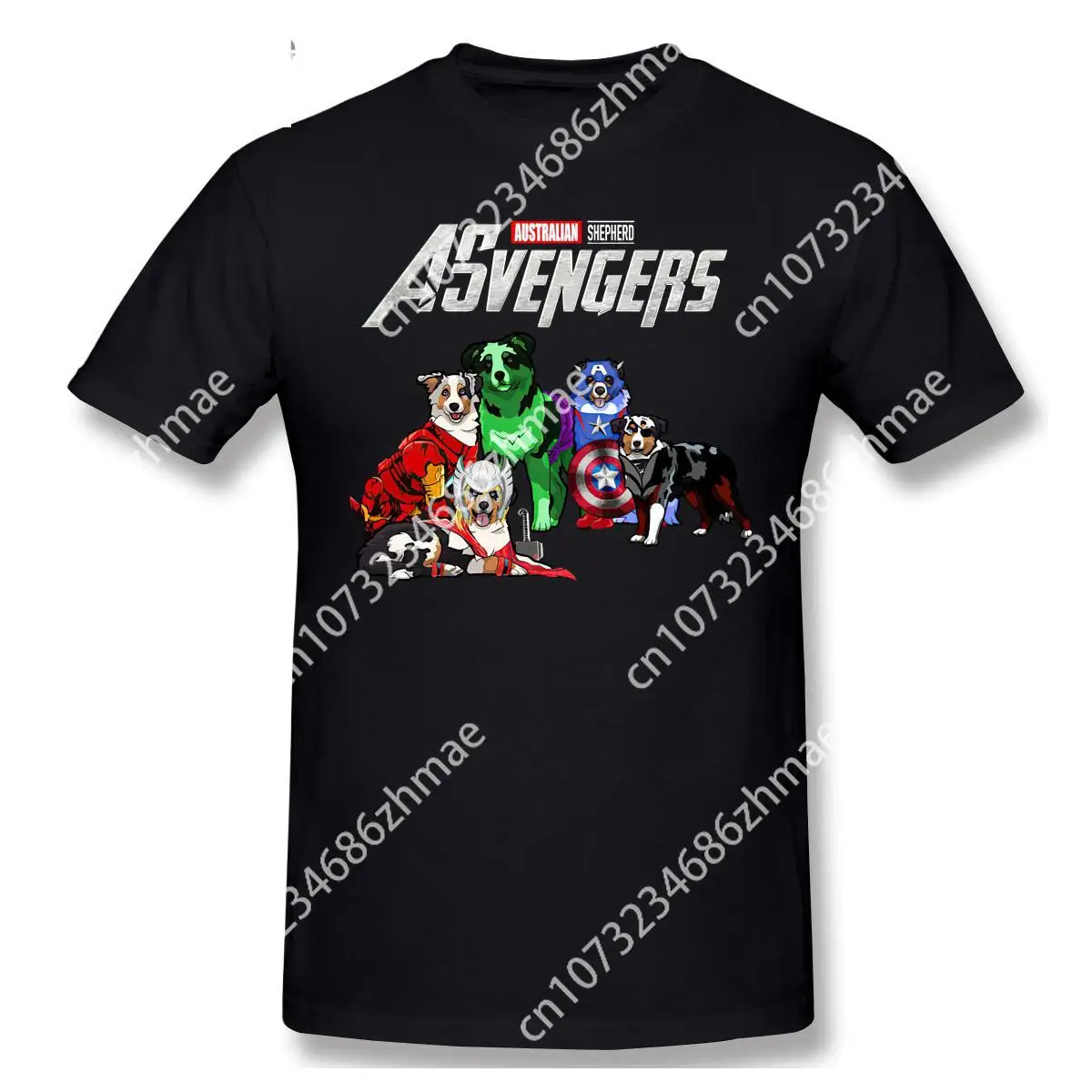 Футболка Omacho Asvengers мужская с австралийским овчиком, Повседневная модная рубашка с коротким рукавом и круглым вырезом, 100% хлопок