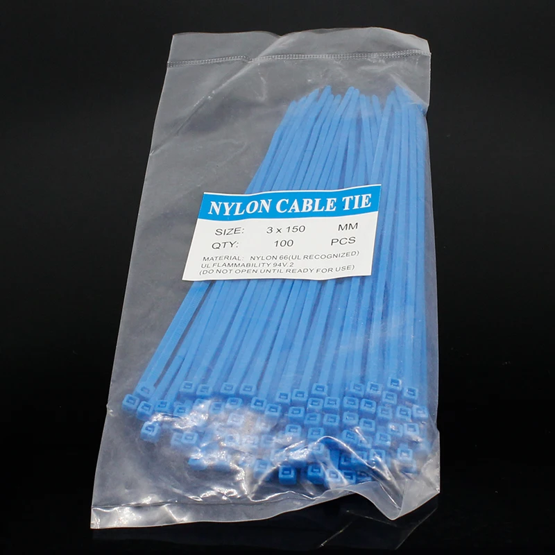 100pcs 3X150MM Self-Locking Cable Zip Ties.cable ties White BlACK Red Blue Yellow Nylon Wire color