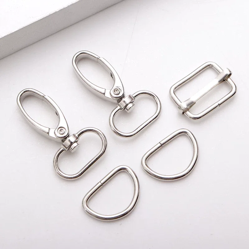 Thick Zinc Alloy Fish Mouth Clasp Silver Swivel Snap Hook Webbing Hanging Buckle DIY Handbag Garment Hardware Fittings
