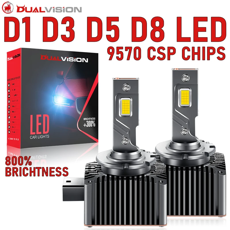 

Dualvision D1S Led D Series Автомобильные фары Canbus HID D1S D2S D3S D4S D5S D8S 1:1 Автолампы D1R D2R D3R D4R 30 шт. Чип CSP 12 В