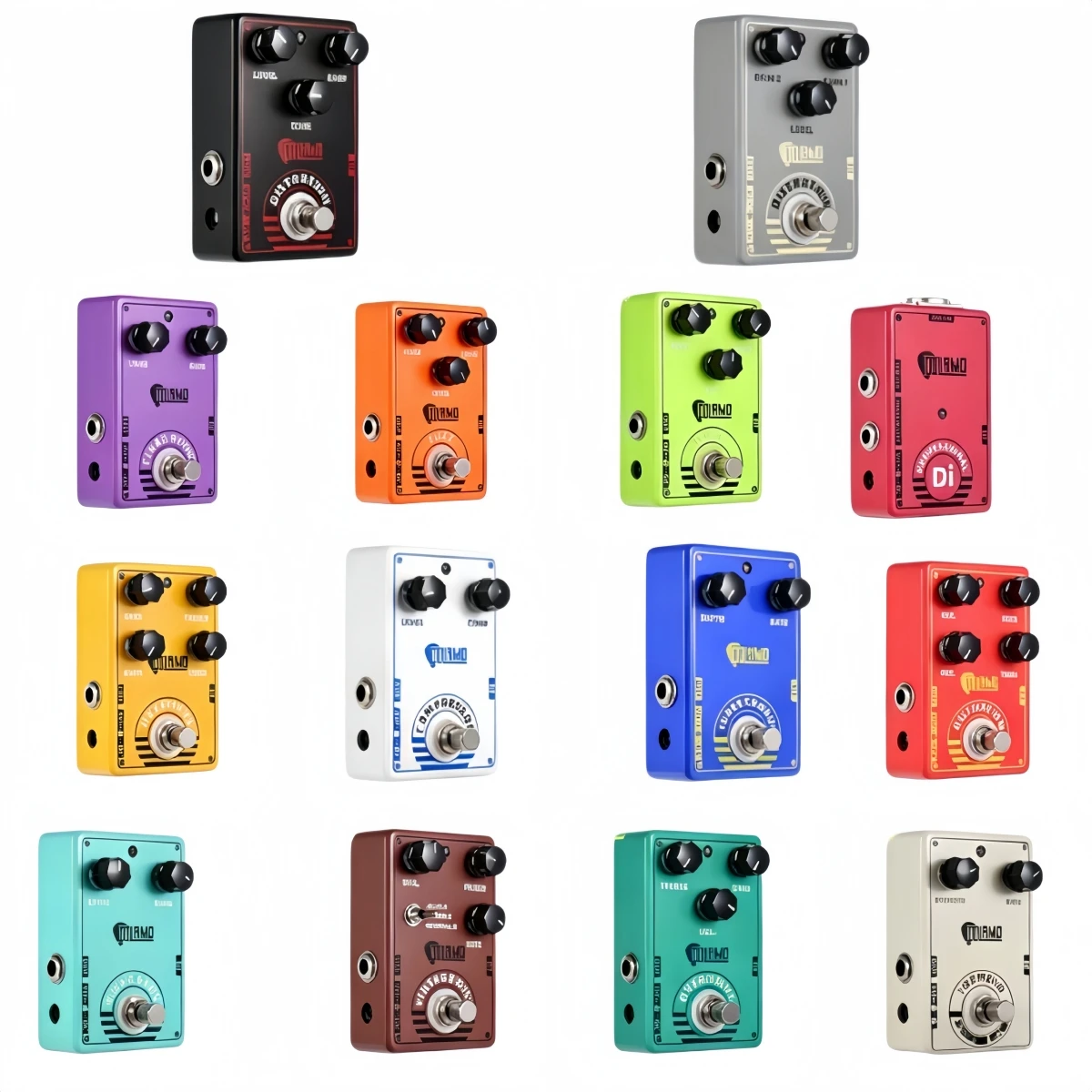 Pedal de Efeito para Guitarra Elétrica Série Dolamo D1-14: Chubby Comp Delay, Compressor, Fuzz, Distorção e Overdrive para Prática e Performance