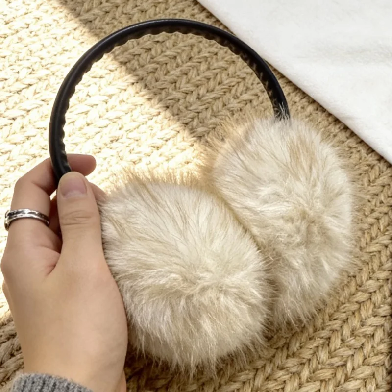 

Женские наушники с имитацией толстого лисьего меха, осенние и зимние теплые наушники, антихолодные наушники, теплые наушники