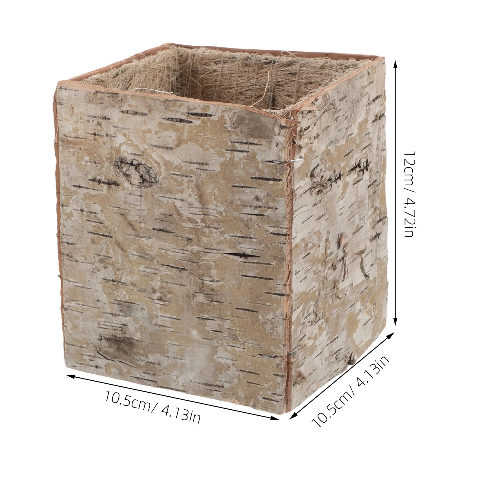Birch Bark Planter Natural Rustic Flower Pot for Succulents Cacti Flower Arrangements Decorative Storage Basket Farmhouse Decor