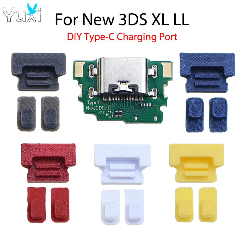 

YuXi 1 Set DIY USB Type-C Charging Port Socket For New 3DS XL LL Replacement Convert to USB-C Mod For New 3DSXL New3DSLL
