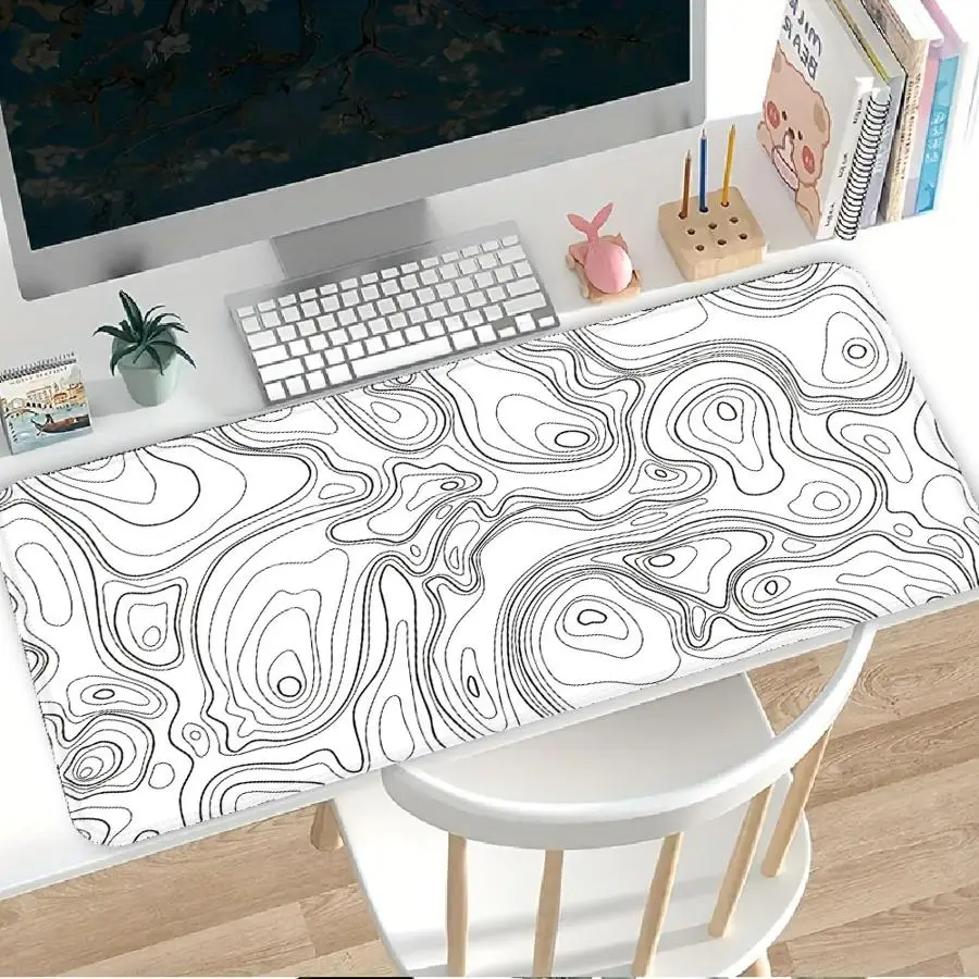 Mouse Pad office Pad Keyboard Mouse Pad Desk accessories Computer Laptop Pad Game Console Pad Waterproof Artistic Line