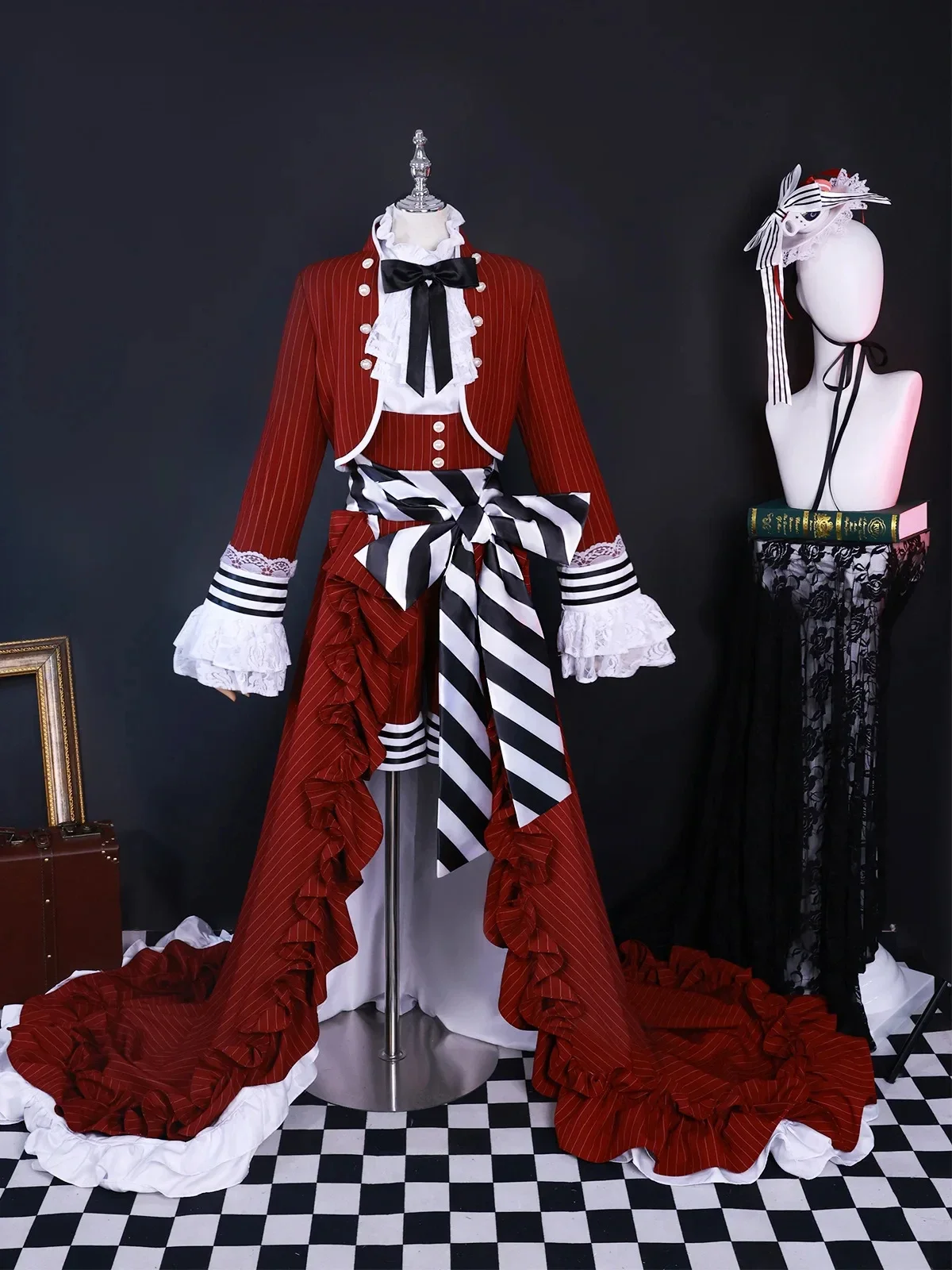 Preto mordomo ciel cosplay traje anime roupa xícara de chá earl sebastian mordomo terno fantasia vestir-se festa para homens mulheres 2024 novo