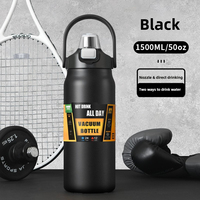 800/1500ml Portable Thermos with Straw 304 Stainless Steel Coffee Cup Sports Vacuum Flasks Cold and Hot Water Bottle