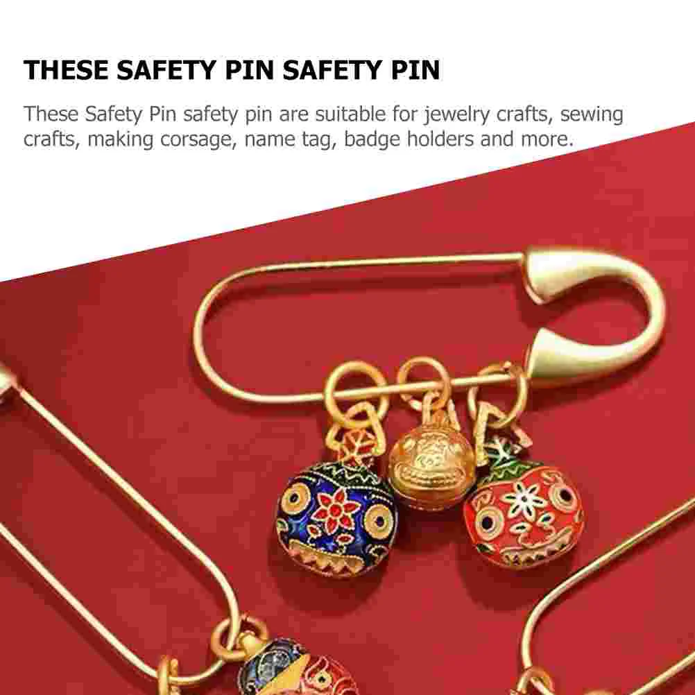 5 Pcs Gold Pin Clothing Fixing DIY Brooch Safety Heavy Duty Fixed Backpack Bride
