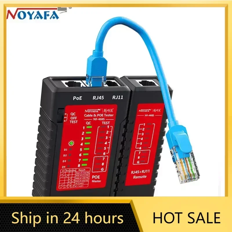 

NOYAFA NF-468S Network Cable Tester RJ11 RJ45 Wire Detector Wire Continuity Detectors Cat5 Cat6 Cable Fault Point Tester Tools