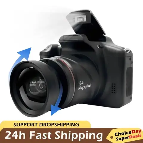 전문 사진 촬영 카메라 SLR 디지털 캠코더 휴대용 핸드헬드 16배 디지털 줌 16MP HD 출력 셀카 카메라
