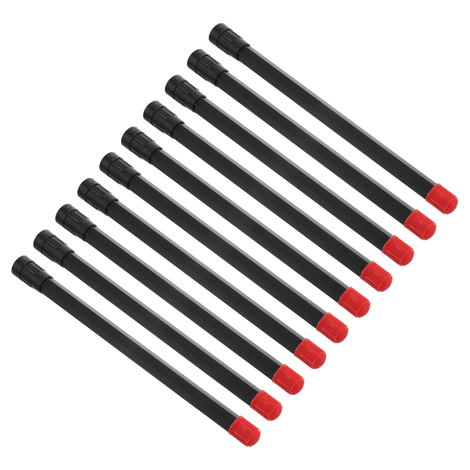 

10pcs Tire Valve Extensions for Car Tires Black Plastic Straight Air Valve Nozzle Leakproof Durable MultiVehicle Use