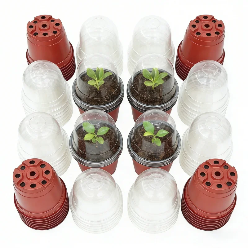 

20-40 Влагоудерживающий горшок для рассады с куполом для влажности Детский горшок Мягкий высококачественный специальный горшок для рассады с крышкой