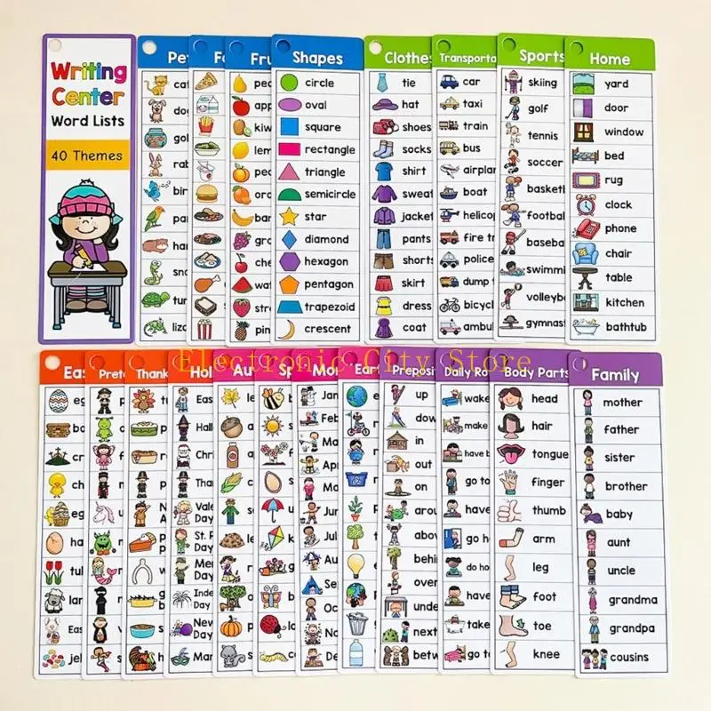 Double Sided English Sight Words Learning Cards High Frequency Words Flash Cards HU8D