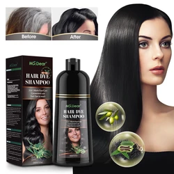 500ml Instant Black Dye Shampoo Black Coffee Color Hair Coloring Natural Herbal Ginseng Hair Repair Shampoo Hair Dyed Care