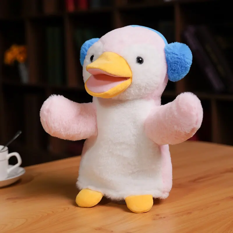 Kawaii Einhorn Hahn Pinguin Stier Plüsch Handpuppe Stofftier Spielzeug puppe für Spielzeit Geschenk für Kinder Erwachsene