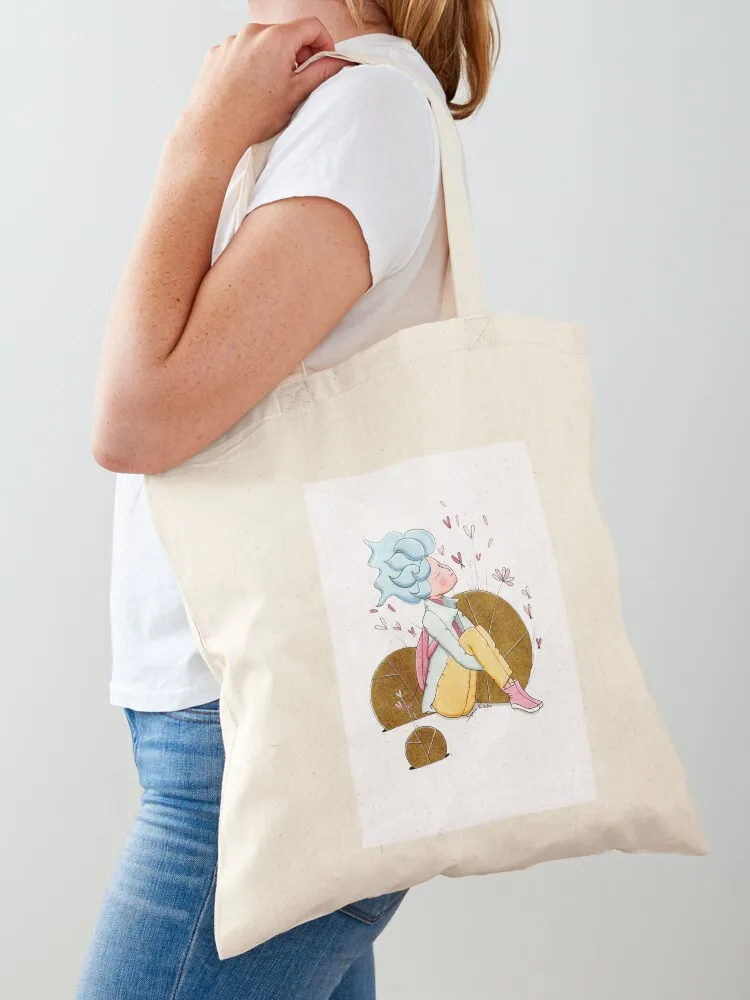 

The girl under the wind Tote Bag tote bag screen foldable reusable bag Shopper canvas tote bags