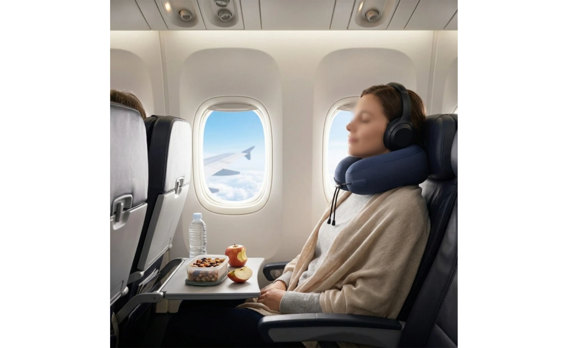 U-Shaped Neck Pillow Textured Cover U Shape Neck Pillow Headrest Ergonomic Rest Aid Lightweight