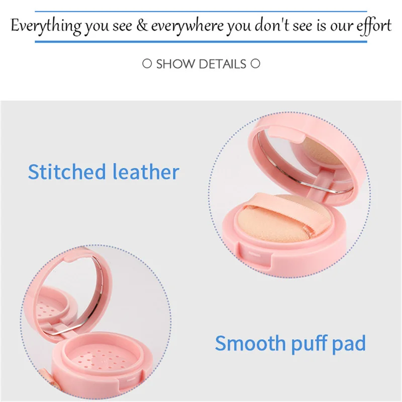 1Pc 3g/5g Portable Powder Box Empty Mini Loose Powder Container With Sieve Mirror Cosmetic Sifter Jar Travel Makeup Container