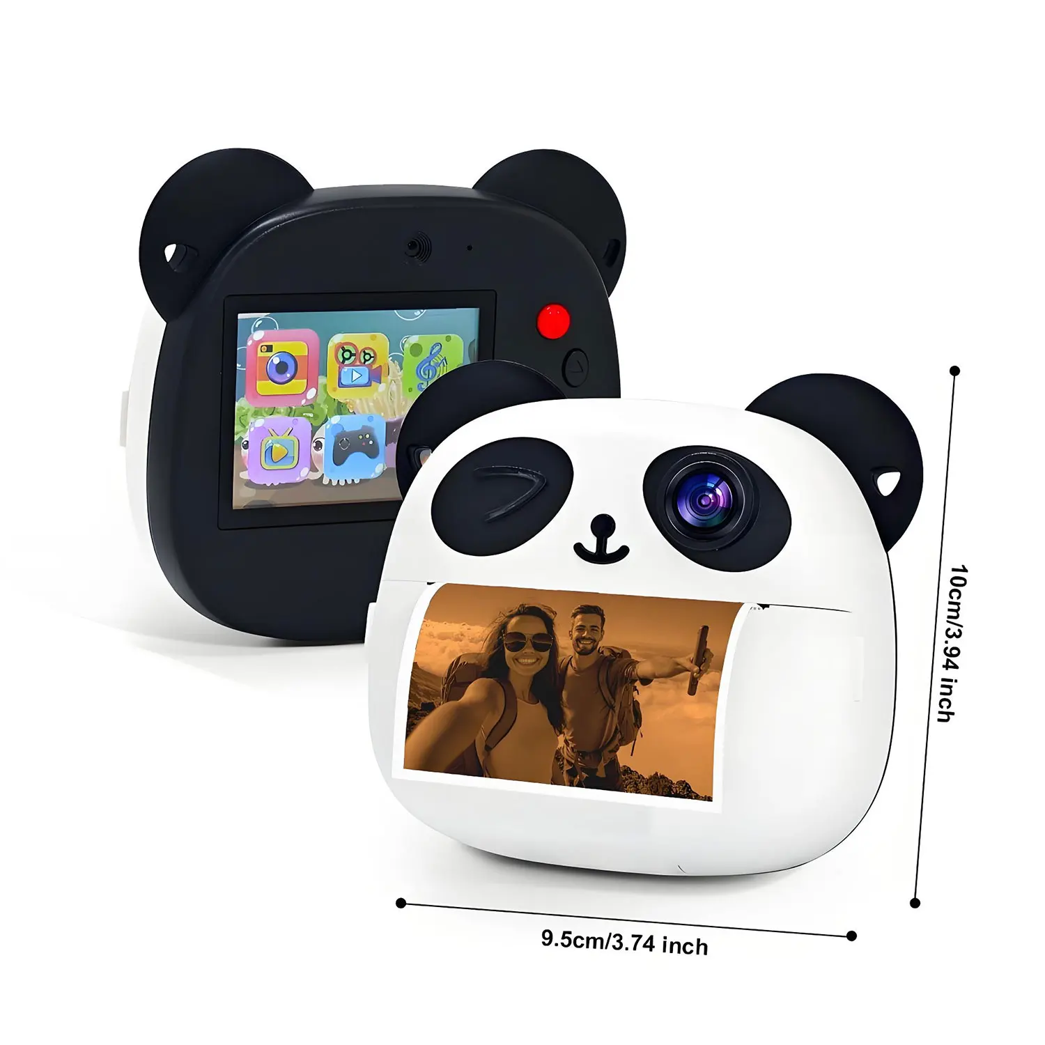 Collectible Retro Panda Print Camera, 203DPI Thermal Instant Photo Camera for Kids & Vintage Toy Lovers