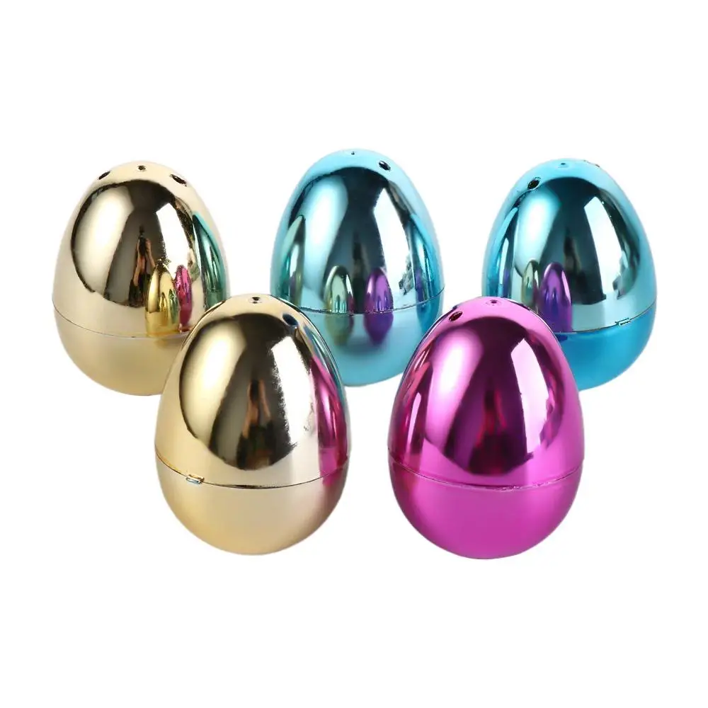 

5pcs Party Supplies Plastic Easter Egg Colorful Electroplating Fillable Toy Empty Easter Decoration Classroom Prize
