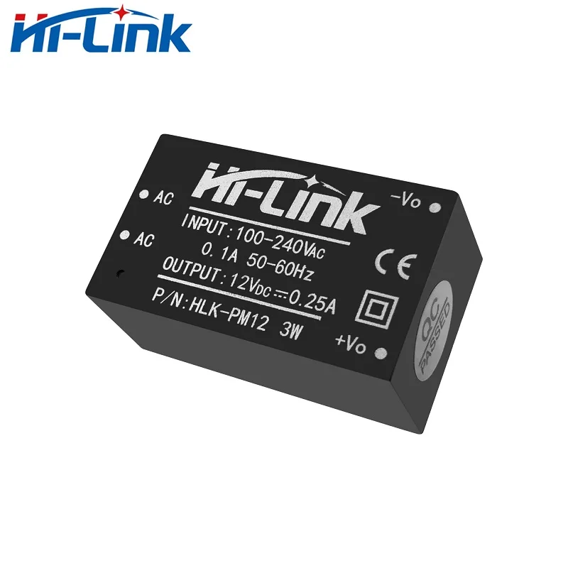 3PCS Hi-Link Free shipping  smart home HLK-PM12 ACDC 220V to 12 V 3W  intelligent household switch mini isolated power supply mo