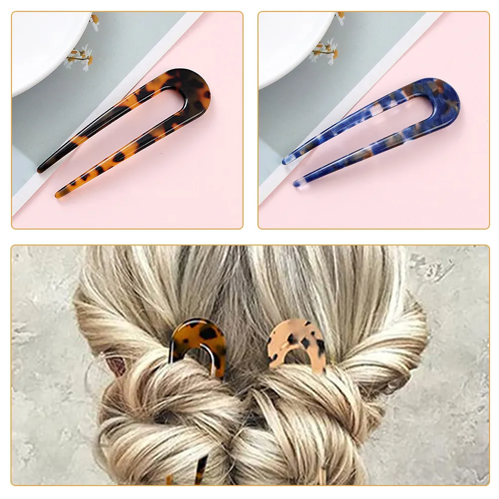 3 Pcs Style Curve Large Thicken Woman French Hair Pins for Women Updo Clip Hairpins Buns