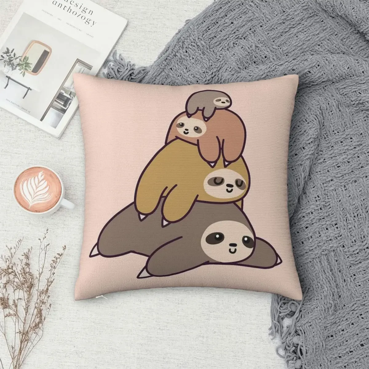 

Sloth Stack Pillowcase Polyester Pillows Cover Cushion Comfort Throw Pillow Sofa Decorative Cushions Used for Home Bedroom Sofa